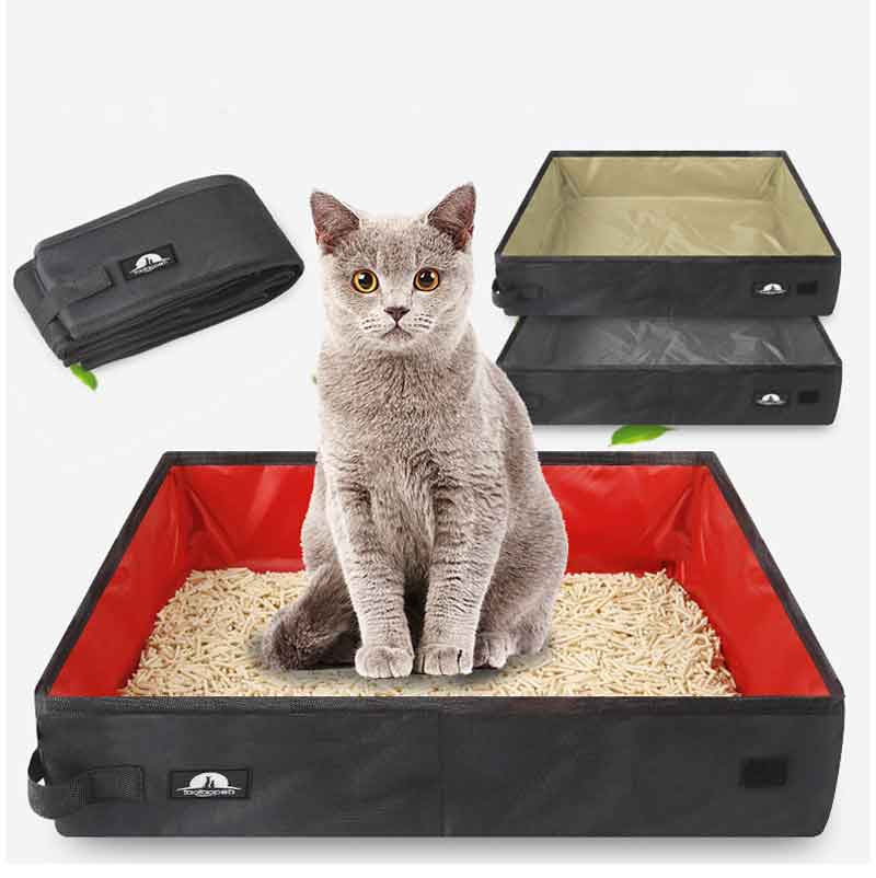 猫トイレ 猫用トイレ用品 お出掛けトイレ 折りたたみ収納 携帯 防災 アウトドア 避難 四角 ペットケア 掃除 子猫 旅行トイレ 防水生地 rsshopp-10032332 RSショップ楽天市場店 サンプル画像2
