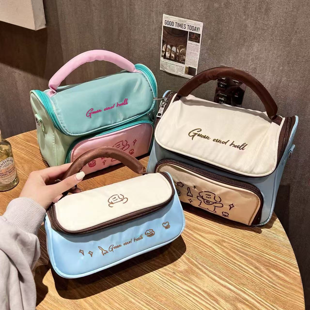 Rakuten - ポータブル 化粧品 バッグ 豪華 女性 ドーパミン大容量 層状 仕切り 収納 旅行 トイレタリー トラベル コスメ かわいい カジュアル
