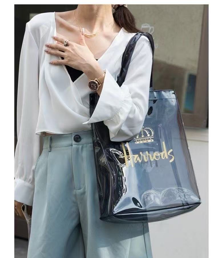 トートバッグ ハロッズ S/M/Lサイズ ショッピングバッグ レディース トートバッグ ファスナー付き 欧米風 バッグ ハンドバッグ ランチバッグ お弁当袋 撥水 防水 エコバッグ 軽量 大容量 自立 収納バッグ サブバッグ 通勤 通学 おしゃれ かわいい