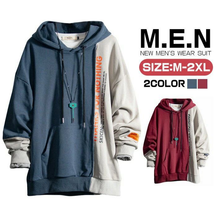 Rakuten - パーカー メンズ 　春　秋服 プルオーバー 長袖 Tシャツ　ゆったり　フード 付き シンプル おしゃれ カジュアル プルオーバー 春秋
