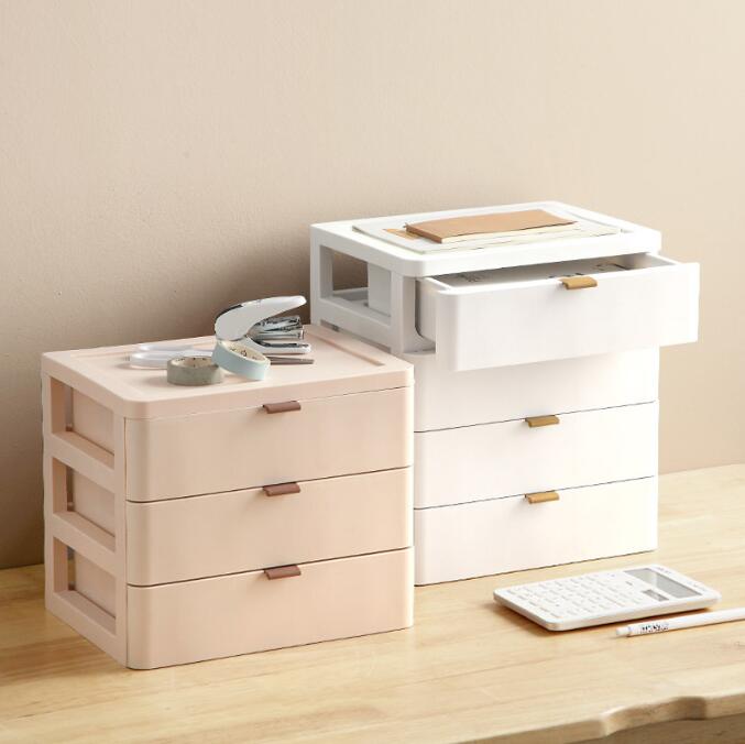 引き出し 卓上収納ケース 収納ボックス プラスチック 横 小物 4段 2段 3段 ホワイト 透明 滑り止め 大容量 文房具収納 書類ケース 化粧