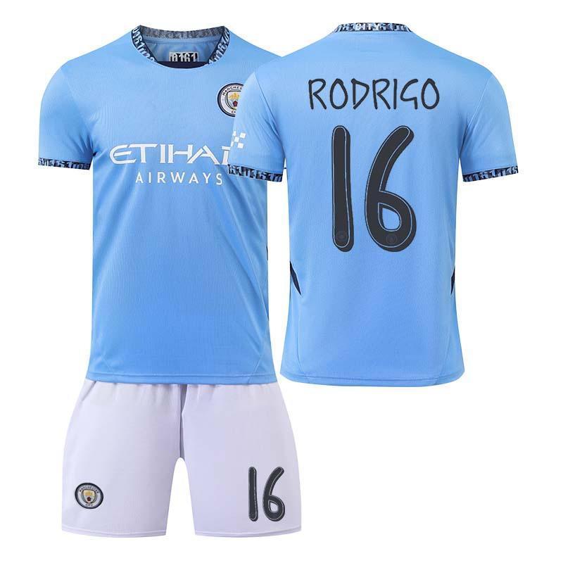 サッカーウェア 2425マンチェスター シティ 半袖Tシャツ ハーフパンツ 背番号9 10 ...