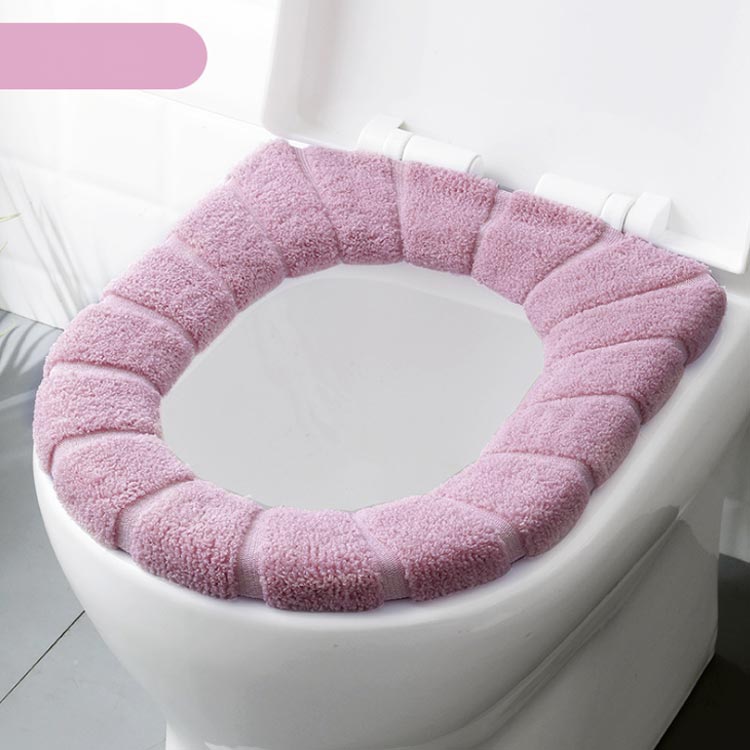 RSショップ楽天市場店のトイレ便座カバー 洗える 便座カバー 清潔 便座シート 洗浄 おしゃれ o型 取っ手付き 無地 抗菌 u型 トイレカバー 洗える 3点セット 暖｜アングル3