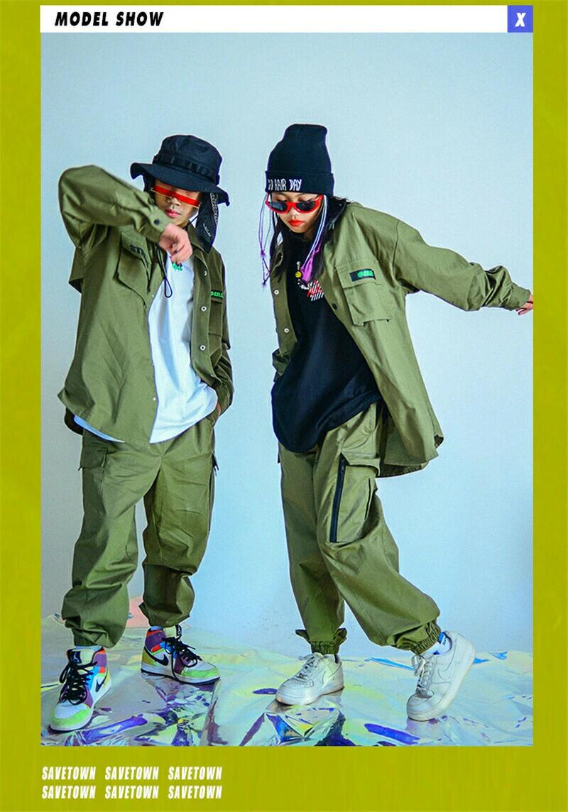 Rakuten - キッズダンス衣装 セットアップ 派手 キッズ ダンス 衣装 子供服 ダンス衣装 上下 練習服 演出服 舞台服 トップス パンツ パーカー ガー