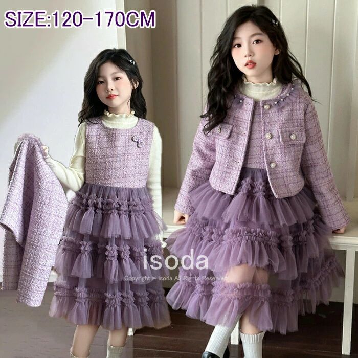 樂天商城 - 女の子 ワンピース フォーマル 入学式 卒業式 女の子 スーツ ワンピースドレス ジャケット キッズ スーツ 子供 ボレロ ワンピース スー