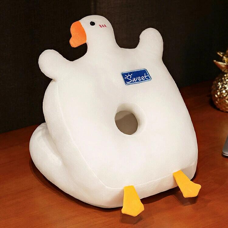RSショップ楽天市場店の送料無料 お昼寝枕 デスク おひるねピロー 通年用 30×30×25cm ホワイト グレイ オフィス仮眠 仮眠 うつ伏せ 丸型 オフィス デスクワー｜アングル2