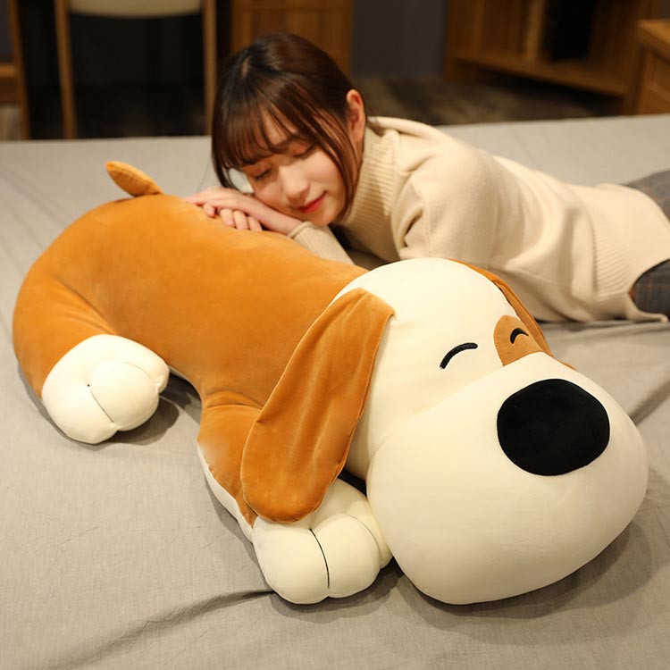 送料無料 50/75/90cm 抱き枕 犬 クッション 枕 イヌ 動物 ぬいぐるみ 柔らかい 横向き寝 ロングクッション 女の子 プレゼント 子供 おも [3]
