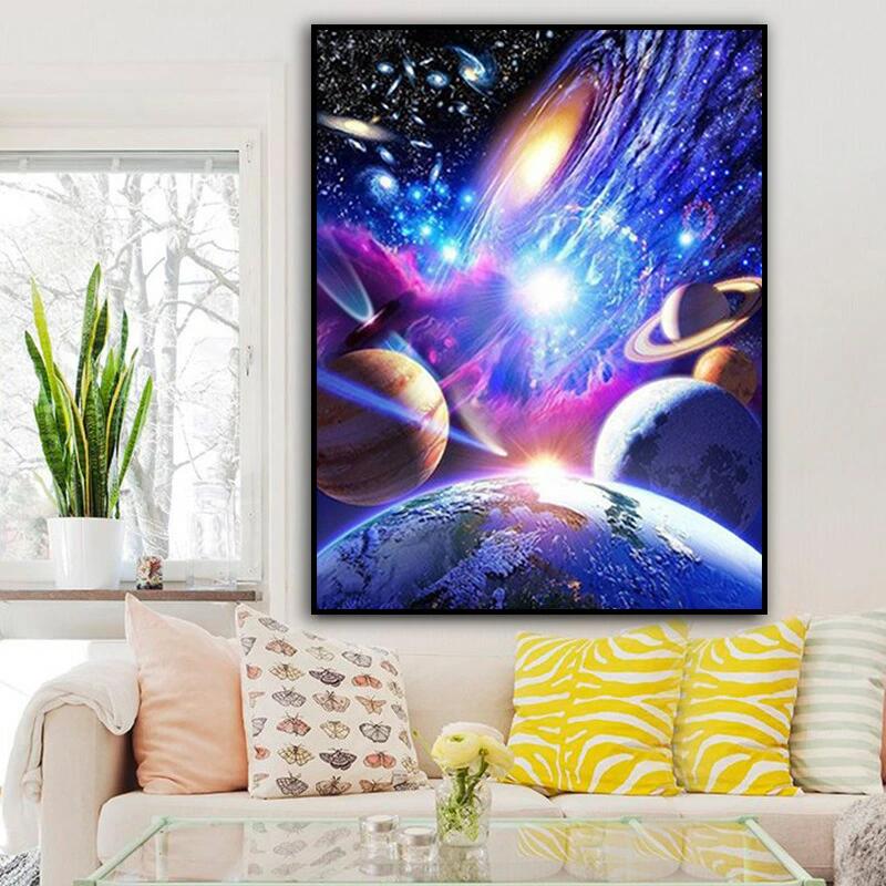 ダイヤモンドアート フル ダイヤモンドアート 宇宙 銀河 星 ブラックホール 美しい風景 ダイアモンドペインティング ビーズ刺繍キット