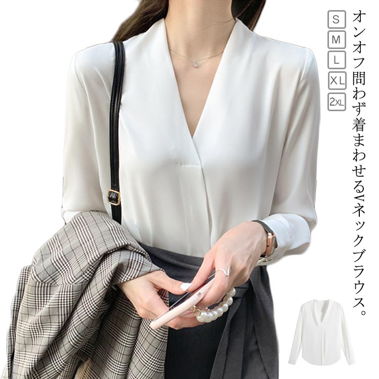 Vネック 半袖 長袖シャツ プルオー�