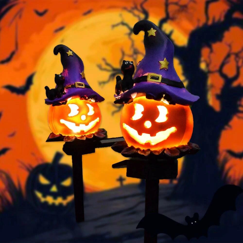 ハロウィン かぼちゃ ハロウィン 屋外 ソーラーライト ガーデニング おしゃれ カボチャ 庭園灯 芝生ランプ 自動点灯 庭 風景 ソーラー充