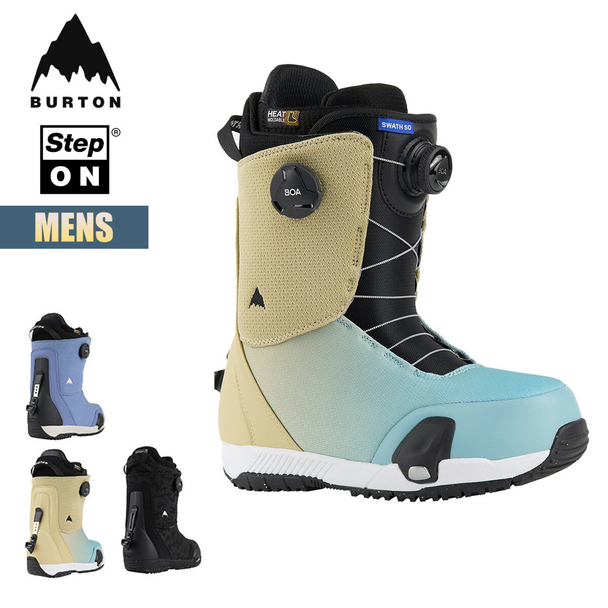 楽天masa surf and snowバートン ステップオン ブーツ メンズ 23-24 Burton スワス W24JP-214281 Mens Swath Step On Snowboard Boots スノーボードブーツ ダイヤル式 ダブルボア ボアシステム スノーボードギア 2023-2024 正規品