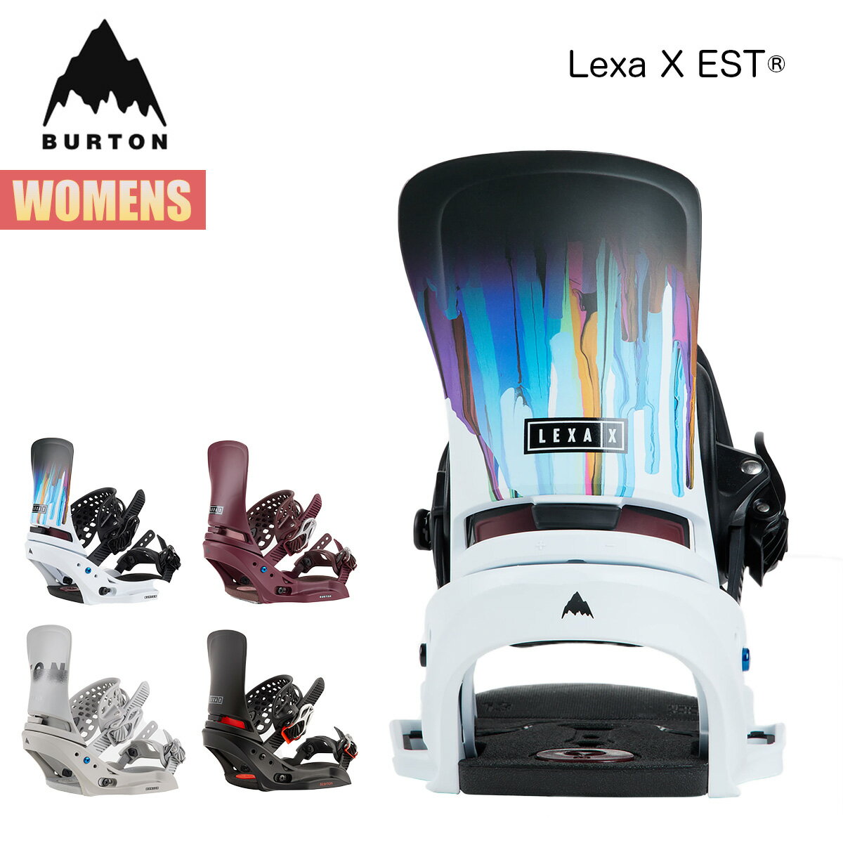 バートン ビンディング レディース 23-24 Burton レクサ X EST W24JP-222331 Womens Lexa X EST Snowboard Bindings ウィメンズ スノーボードバインディング スノーボードギア 2023-2024 正規品