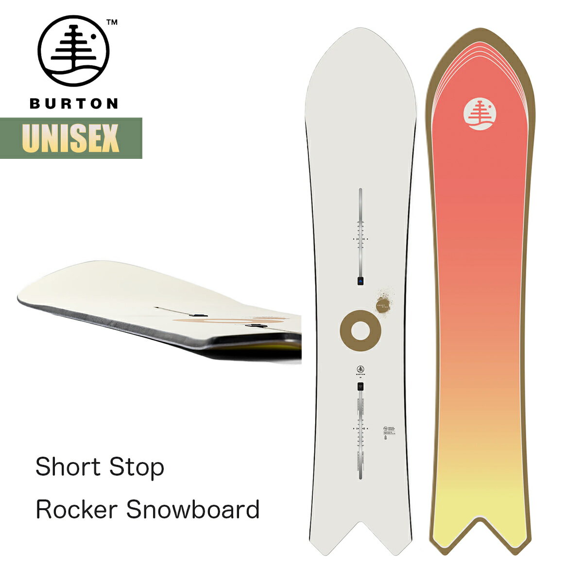 バートン スノーボード 板 23-24 Burton ファミリーツリー ショートストップ ロッカー W24JP-239121 Family Tree Short Stop Rocker Snowboard 150 156 フラットトップ ディレクショナルシェイプ パウダーボード 2023-2024 正規品