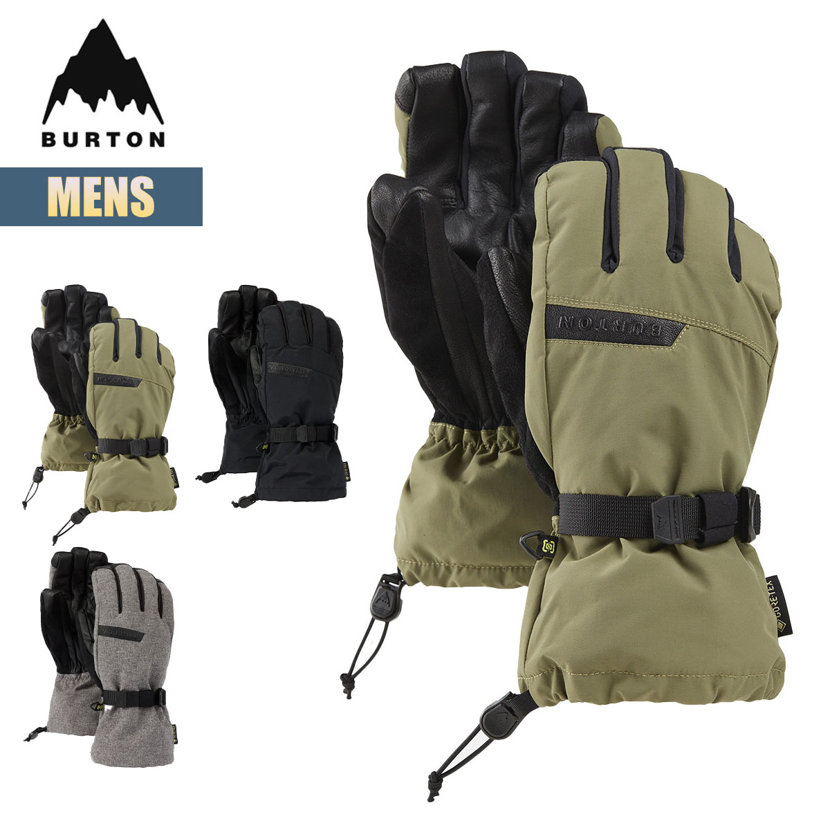 バートン グローブ メンズ 23-24 Burton デラックス ゴアテックス グローブ W24JP-189941 Mens Deluxe GORE-TEX Glove スノーボードグローブ スノーグローブ スノーボード スノボ バックカントリー 2023-2024 正規品