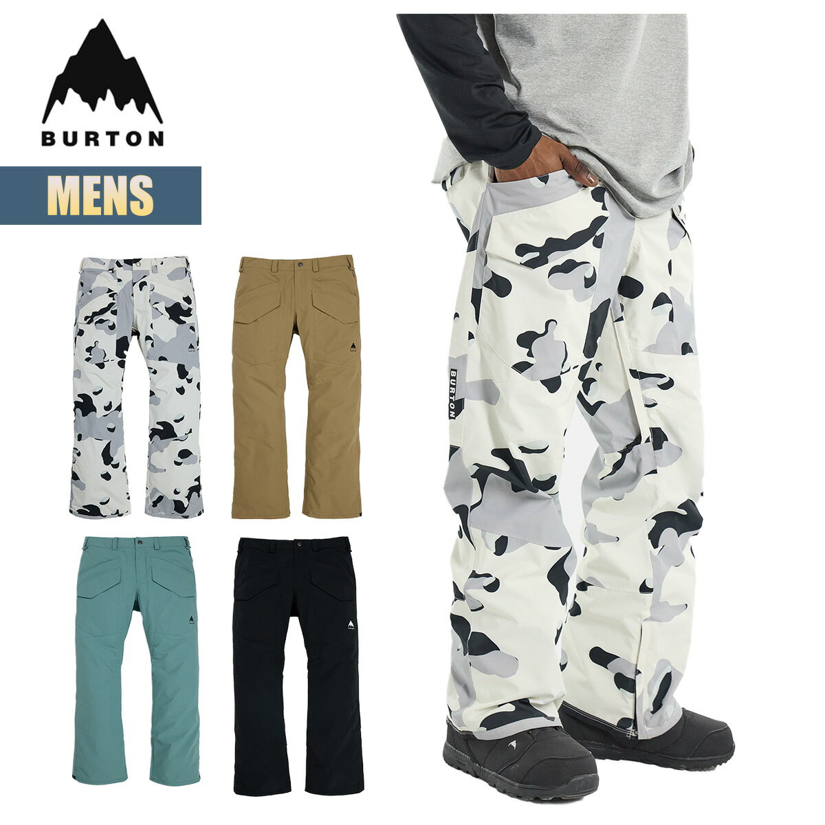 バートン スノーボードウェア メンズ パンツ 23-24 Burton コバート 2.0 2レイヤー パンツ W24JP-238321 Mens Covert 2.0 2L Pants 防水 速乾 温度調節 スノーボードパンツ スノーウェア スノーパンツ 2023-2024 正規品