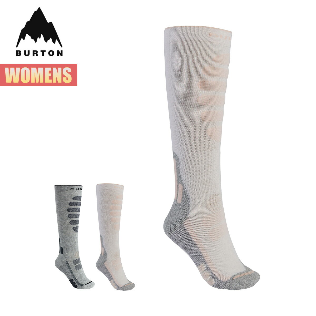 【お買い物マラソンP10倍】バートン 靴下 レディース W23JP-100671 Womens Burton Performance Plus Midweight Sock ウィメンズ パフォーマンス プラス ミッドウェイト ソックス 速乾 防臭 スノーボードソックス ウインターソックス 厚手 くつ下 2022-2023 正規品