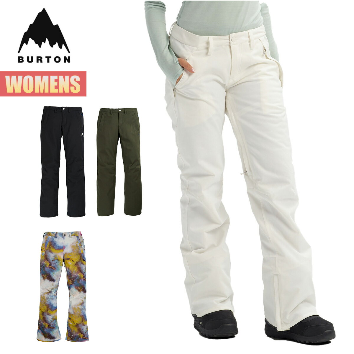 バートン スノーボードウェア レディース パンツ 23-24 Burton ソサエティ 2レイヤー W24JP-101001 Womens Society 2L Pants ウィメンズ スノーボードパンツ スノーウェア スノーパンツ 2023-2024 正規品