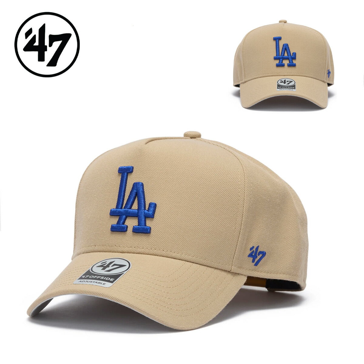 乐天商城 - ’47 フォーティーセブン キャップ 帽子 オフサイド ロサンゼルス・ドジャース BALLPARK カーキ ボールパーク 47BRAND OFFSIDE CAP ストリート サイズ調整 ロゴ MLB ベースボール ユニセックス ベージュ 14920304 2026 春夏 SS 正規品