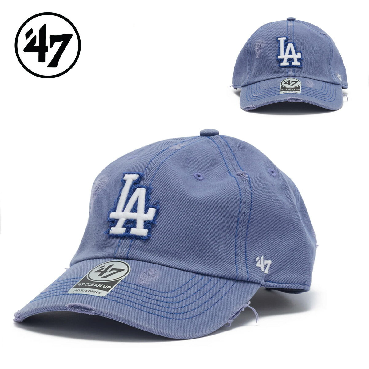 Rakuten - ’47 フォーティーセブン キャップ 帽子 クリーンナップ ロサンゼルス・ドジャース WELL-WORN スリフトブルー 47BRAND CLEAN UP CAP Los Angeles Dodgers ヴィンテージ風 ダメージ加工 ユニセックス 14920509 2026 春夏 SS 正規品