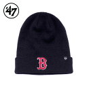 47 フォーティーセブン ニットキャップ ビーニー 帽子 ユニセックス 47BRAND レッドソックス カフニット ネイビー Red Sox Raised '47 Cuff Knit Navy ボストン 野球チーム 折り返し RKN02ACE-NYC 2023 正規品
