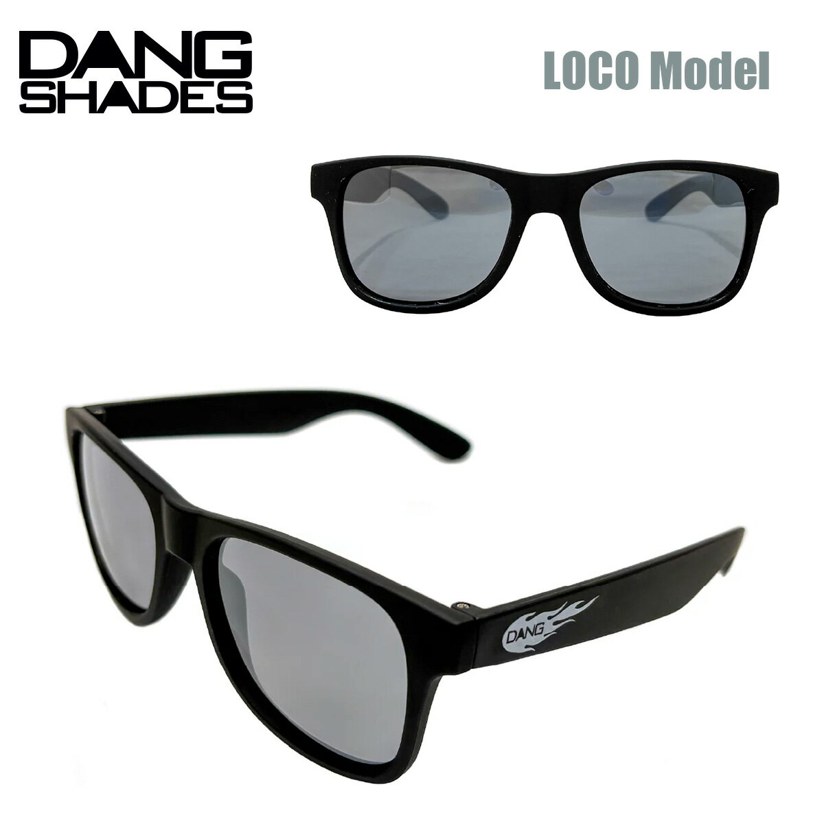 Rakuten - サングラス ダン・シェイディーズ ロコ DANG SHADES LOCO Black Matte with FIRE x Gunmetal Mirror PREMIUM LENS フルリム 偏光レンズ 日本製 プレミアムレンズ 防曇偏光 ユニセックス ケース付 ミラーレンズ 2026 新色 vidg00530 正規品