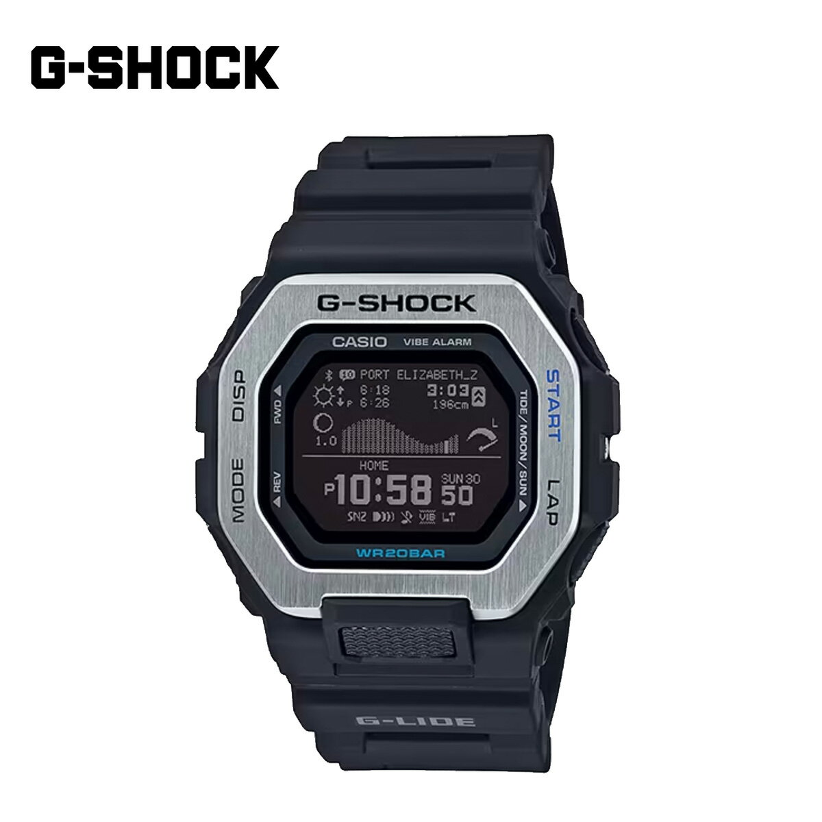 楽天masa surf and snow【お買い物マラソンP10倍】G-SHOCK 腕時計 GBX-100-1JF G-LIDE GBX-100 SERIES watch Gショック スマートフォン連携モデル 水中操作可能 樹脂 20気圧防水 耐衝撃構造 電池 ライト付き Bluetooth ブラック ストリート スポーツ サーフ 海 正規品