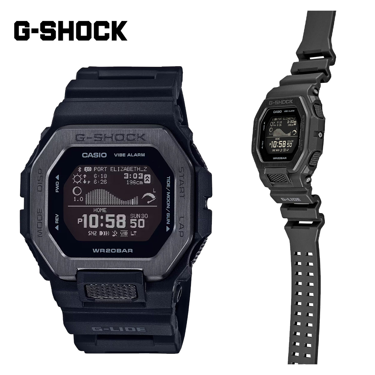 楽天masa surf and snow【お買い物マラソンP10倍】G-SHOCK 腕時計 GBX-100NS-1JF G-LIDE GBX-100 SERIES watch Gショック スマートフォン連携モデル 水中操作可能 樹脂 20気圧防水 耐衝撃構造 電池 ライト付き Bluetooth ブラック ストリート スポーツ サーフ 海 正規品