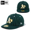 ニューエラ キャップ 帽子 NEW ERA LP 59FIFTY MLB Pinstripe オークランド アスレチックス ダークグリーン ロープロファイル ピンストライプ ユニセックス 5950 A 039 s ストリート ベースボール 野球帽 CAP 13515718 2023 SS 春夏 正規品