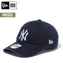 ニューエラ キャップ 帽子 NEW ERA 9TWENTY クロスストラップ ウォッシュドコットン ニューヨーク・ヤンキース ネイビー ユニセックス サイズ調整 ロゴ ベースボール カーブバイザー ストリート カジュアル MLB NY 13562176 2024 SS 正規品