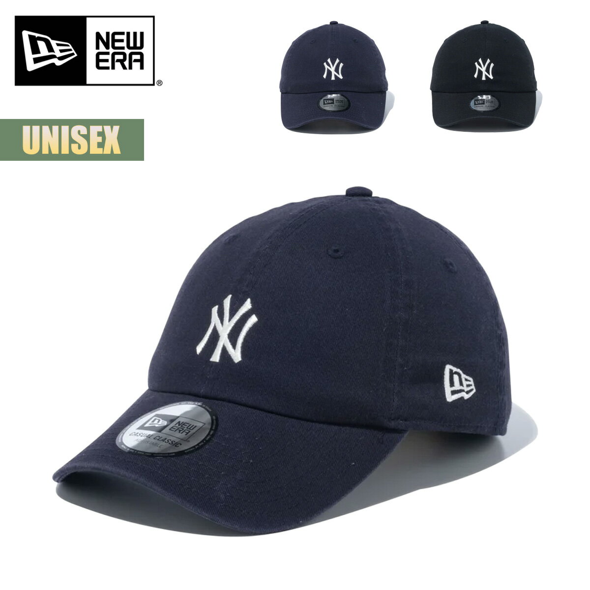 ニューエラ キャップ 帽子 NEW ERA カジュアルクラシック MLB Casual Classic ニューヨーク・ヤンキース ミッドロゴ ネイビー ブラック ユニセックス サイズ調整 ストリート 野球帽 メジャーリーグ 14109507 14109508 2024 春夏 SS 正規品