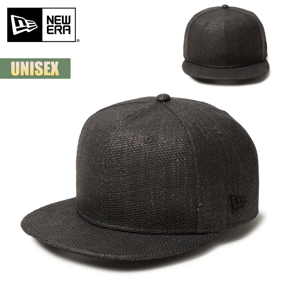 楽天masa surf and snow【お買い物マラソンP10倍】ニューエラ キャップ 帽子 NEW ERA 9FIFTY Paper ベーシック ブラック ペーパー素材 ユニセックス ストリート カジュアル シンプル 軽い サイズ調整 アジャスター メンズ レディース フラットバイザー 黒 14388573 2025 春夏 SS 正規品