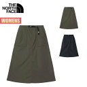 ノースフェイス スカート レディース コンパクトスカートTHE NORTH FACE Compact Skirt ロング丈 はっ水 軽い シンプル カジュアル ウェビングベルト 静電気ケア 無地 アウトドア キャンプ ブ…