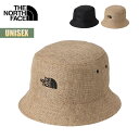 【お買い物マラソンP5倍】ノースフェイス ハット 帽子 THE NORTH FACE ハイク サンシャイン ハット HIKE Sunshine Hat 麦わら調 メッシュ 軽量 刺繍 ロゴ アウトドア アジャスター付 サイズ調整 ユニセックス ブラック ナチュラル NN02536 2025 春夏 正規品