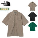 【7月20日限定P10倍】ノースフェイス シャツ ショートスリーブトリップフィールドシャツ THE NORTH FACE S/S Trip Field Shirt ユニセックス 半袖 ポケット 撥水 ストレッチ UVプロテクト アウトドア ブラック ベージュ グリーン NR22551 2025 SS 春夏 正規品