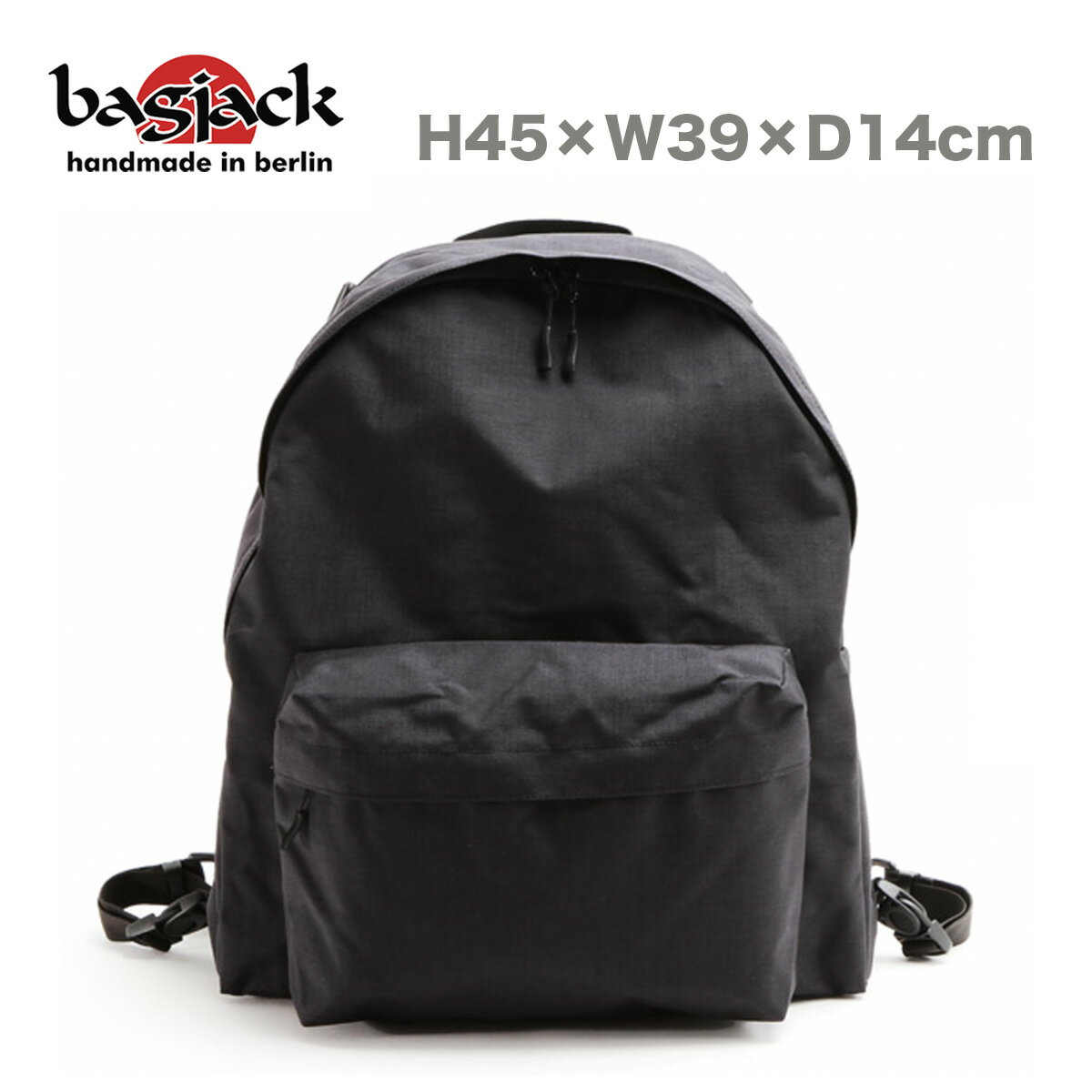 リュック バックパック バッグジャック Classic bagjack daypack M デイパック M 撥水 パソコン 収納 チェストストラップ ファスナー アジャスター フック ブランドロゴ 軽量 耐久 耐久 ユニセックス ブラック 2023 正規品