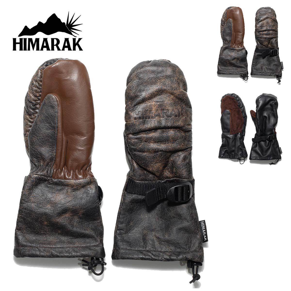 ヒマラク グローブ HIMARAK 151 GLOVE イチゴーイチ バックカントリー 保温 パウダー レザー 革 ミトン ユニセックス スノーボードグローブ スノーグローブ スノーボード スノボ 国産 ブラウン ブラック 23-24 2023-2024 正規品