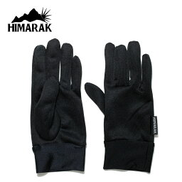 ヒマラク インナーグローブ HIMARAK ISLAY GLOVE アイラ グローブライナー ユニセックス 速乾 抗菌 スノーボードグローブ スノーグローブ スノーボード スノボ 国産 アウトドア ロゴ ブラック 23-24 2023-2024 正規品