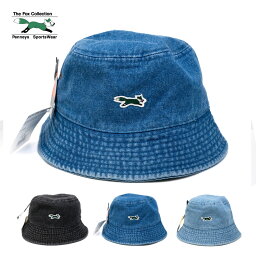 ザフォックス バケットハット THE FOX COLLECTION PENNEYS SPORTSWEAR BUCKET HAT Denim バケハ デニム ユニセックス ワッペン ワンポイント ストリート カジュアル コットン ブラック ブルー 2023 正規品