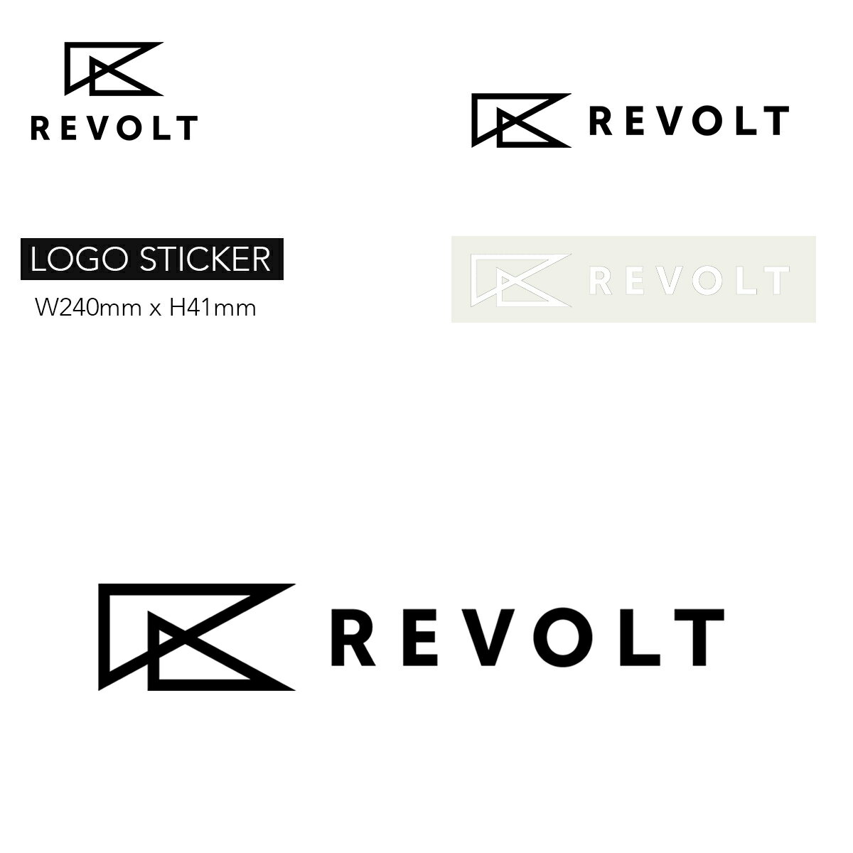 【エントリーでP15倍】リボルト ステッカー REVOLT LOGO STECKERS ロゴ カッティングステッカー CUTTING STICKER スノーボード スノボ スキー スノーゴーグル ブランドロゴ ギア 車 ホワイト ブラック 正規品