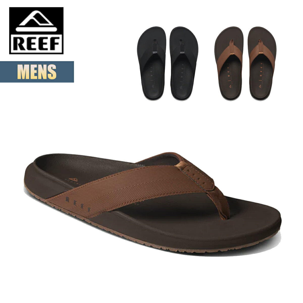 リーフ ビーチサンダル メンズ ビーサン REEF THE RAGLAN ザ ラグラン ビーチ サーフ 海 川遊び 夏 レジャー アウトドア 軽量 耐久性 ラバーソール モダン シンプル ブラック ブラウン CJ3889 CJ4019 2025 SS 春夏 正規品