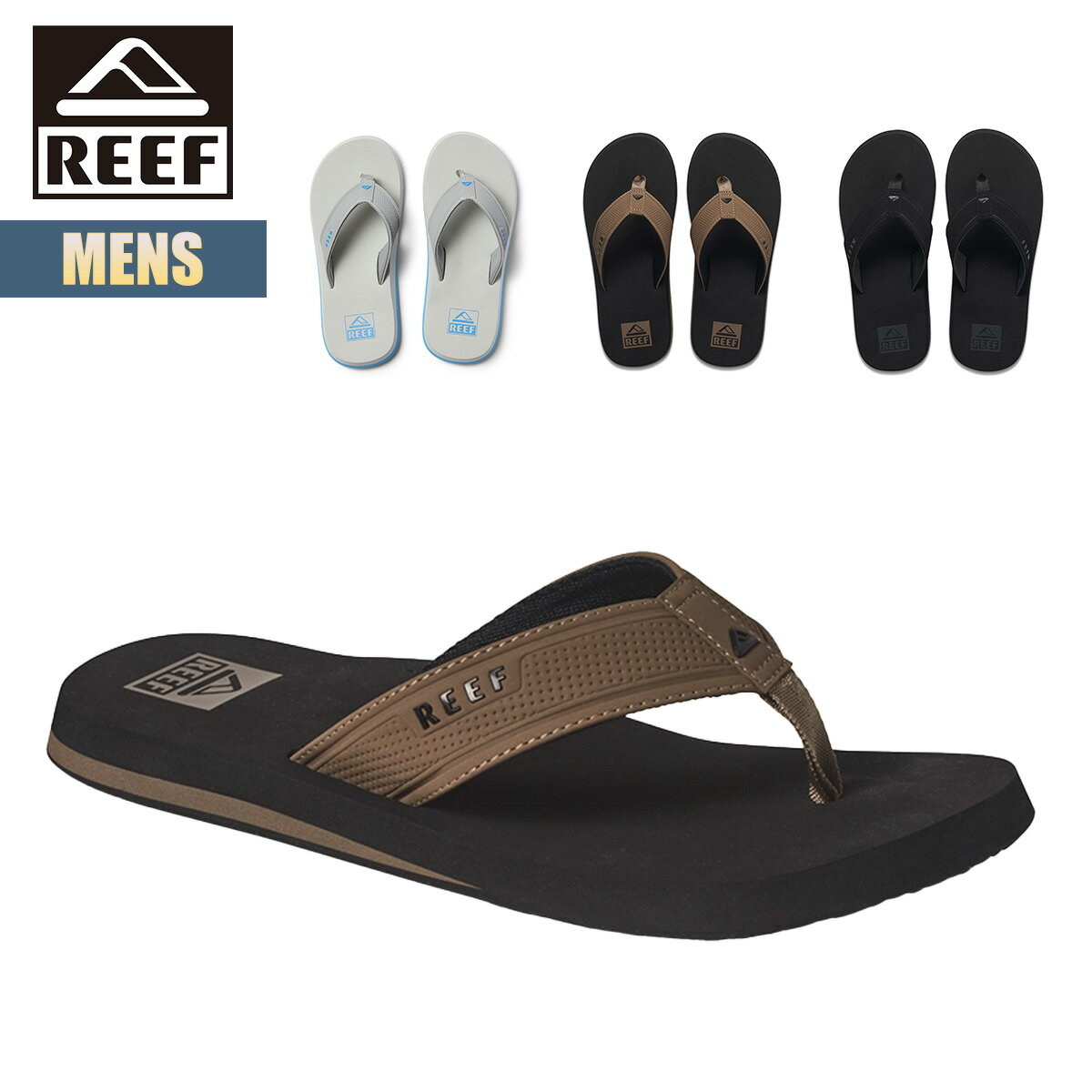 リーフ ビーチサンダル メンズ ビーサン REEF THE LAY BACK ザ レイ バック ビーチ サーフ 海 川遊び 夏 レジャー アウトドア 軽量 リゾートスタイル カジュアル ブラック ブラウン グレー CJ4364 CJ4365 CJ6597 2025 SS 春夏 正規品