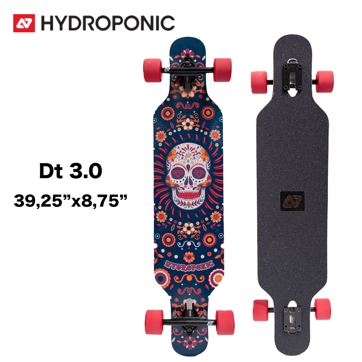 スケートボード ハイドロポニック Hydroponic コンプリート Longboard Complete Dt 3.0 39.25インチ Mexican Skull Navy スケボー ロングボード ロング ドロップスルー スカル ハイドロフォニック アーバン スポーツ L0061-3 正規品