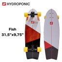 スケートボード ハイドロポニック Hydroponic コンプリート Surfskate Complete Fish 31.5インチ Vortex Black Red スケボー クルーザー サーフスケート スペアブッシュゴム ハイドロフォニック アーバン スポーツ L0126-1 正規品