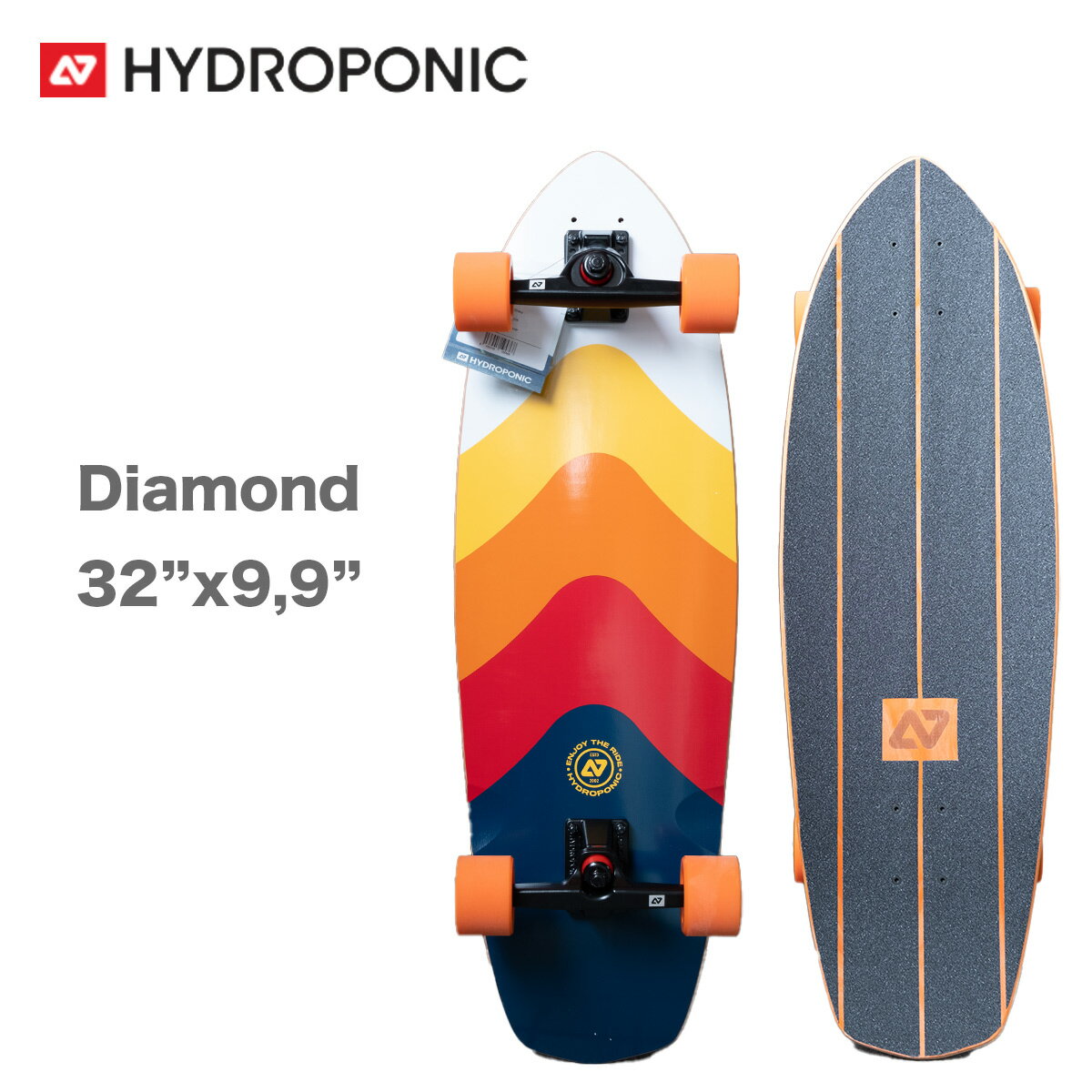 スケートボード ハイドロポニック Hydroponic コンプリート Surfskate Complete Diamond 32インチ Colors スケボー サーフスケート ダイヤモンド ターン 回転 ハイドロフォニック アーバン ス…