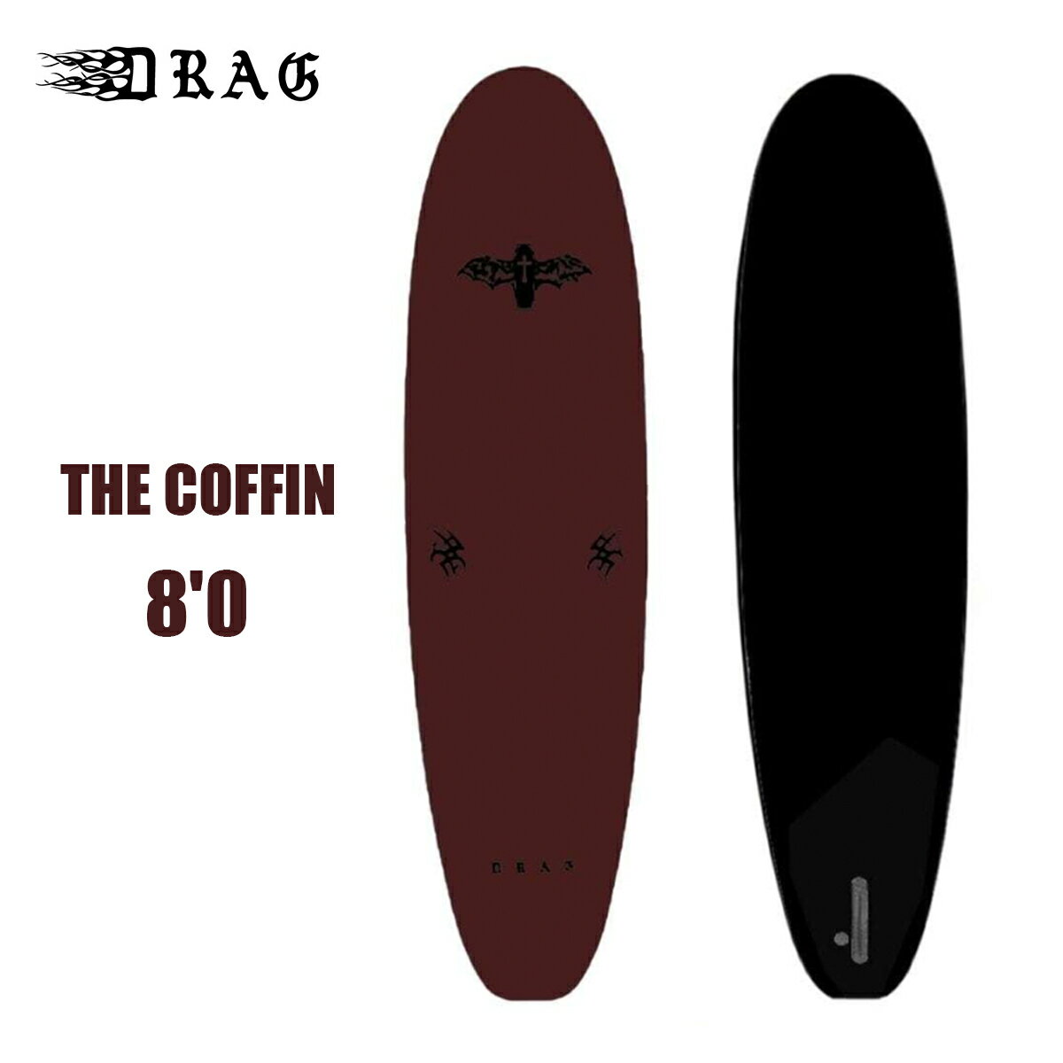 DRAG \tg{[h T[t{[h THE COFFIN 8'0 SINGLE FINf hbO SOFTBOARD BEACH CULTURE gCtB tBt [VR[ht X|W{[h T[tB uE ubN Ki