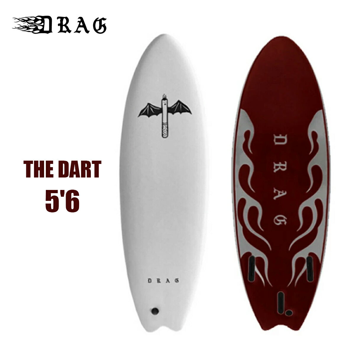 DRAG \tg{[h T[t{[h THE DART 5'6 THRUSTERf hbO SOFTBOARD BEACH CULTURE tBt X|W{[h T[tB zCg bh Ki