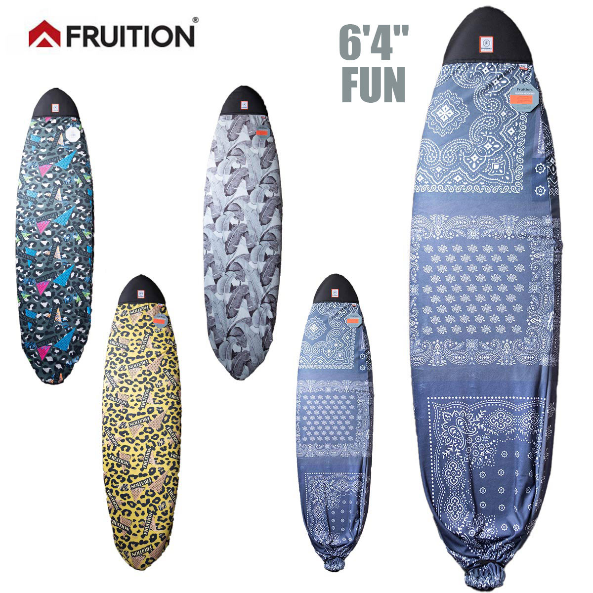 フリューション サーフボードケース マイクロファイバーボードケース 6'4" FRUITION MICRO FIBER BOARD CASE ファンボード ミッドレングス 吸水 速乾 サーフィン ソフトケース ボードカバー 2022 正規品