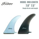 【5月1日限定P11倍】トランシスタ サーフボード シングルフィン ミッドレングス用 transistor surfboard Fin Mid lengthboard Single fin 7.0 7.5 Mid length 7.0インチ 7.5インチ 正規品