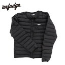 24-25モデル ■ unfudge UN3600 Pocketable Down Jacket アンファッジ ポッケタブル ダウン ジャケット 9月下旬から10月下旬入荷予定の商品です。入荷次第1～2日以内の発送となります。 【カラー】 ・Black / ブラック系 ※商品イメージに雪が写り込んでおりますが、商品は黒色で白の模様はございません。 【サイズ】 ・S = 着丈:62 / スリーブ:62.5 / チェスト:100 / 裾囲:96 ・M = 着丈:64 / スリーブ:64 / チェスト:104 / 裾囲:100 ・L = 着丈:66 / スリーブ:65.5 / チェスト:108 / 裾囲:112 ・XL = 着丈:68 / スリーブ:66 / チェスト:112 / 裾囲:108 ※商品によっては若干の誤差が生じる可能性があります。 1日の中でも温度差があり、天候も移り変わります。必要な時に着用し必要のない時はザックへ忍ばせておく。非常に薄く軽い、しかししっかりと暖かく。その為のハイブリッドダウンジャケットです。 リニューアルしたこのモデルは前モデルから20％ダウン量を増やしレイヤリングに最適な保温力と厚みを持たせました。そしてポケッタブルとなり内面にあるポケットへクルクルと巻き込む事で小さく収納できます。袋がなくなった・・・なんて事はもうありません。 登山やトレッキングはもちろん激しい動きを伴うアクションスポーツやサイクリングなどに対応するよう各部にオリジナルパターン「COSYFORM」を採用しています。 730fpダウン90% / ポリエステル10%を混合したハイブリッドダウンを採用する非常に軽量なダウンベストです。首回りはミッドレイヤーの襟とも重ならないよう広いクルーネックを採用。 フロントボタンも高強度プラスティックを採用し軽量化に貢献しています。例えば、UN1000/UN2000 との組み合わせで -15 度の中でも快適に滑り込むことが可能です。状況によってベストのチョイスも出来るようベストタイプのUN3610と2タイプをご用意しております。 UN3600 プロダクトディテール ・90% Down / 10% Polyester ・730fp / Down ・COSYFORM ・190g / M ■注意点 ◆画面上と実物では多少色具合が変わって見える場合もあります。ご了承ください。 ◆この商品は当店実店舗でも販売しております。 在庫数の更新は随時行っておりますが、お買い上げいただいた商品が、品切れになってしまうこともございます。 その場合、お客様には必ず連絡をいたしますが、万が一入荷予定がない場合は、 キャンセルさせていただく場合もございます。 あらかじめご了承ください。 ＊AIN＊メーカー希望小売価格はメーカーカタログに基づいて掲載しています。