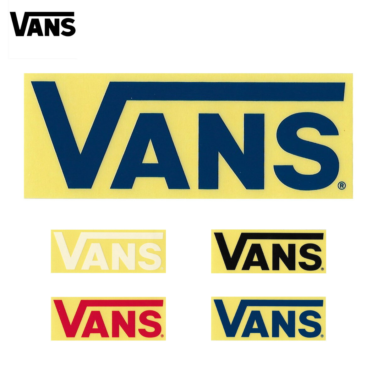 【お買い物マラソンP10倍】バンズ ヴァンズ FLV ロゴ ステッカー スモール 小 VANS FLV Logo Sticker Small ブラック レッド ネイビー ホワイト 黒 赤 紺 白 バンパーステッカー スケート スノーボード サーフィン